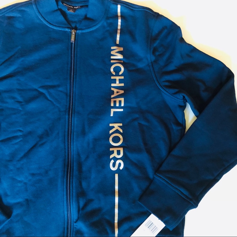 Michael Kors Blue Jacket Mens Full ZIP Brand New - Picture 2 of 5